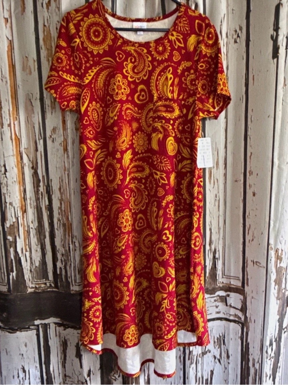 LulaRoe Carly women’s large paisley hi-low dress